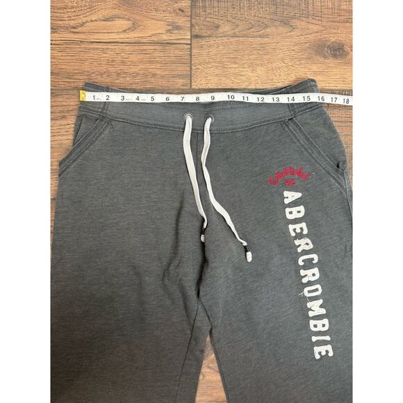 Abercrombie & Fitch Women’s Gray Drawstring Sweat Pants Y2K Size M - Picture 5 of 7
